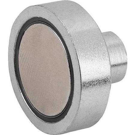 KIPP Magnet, neodymium, shallow pot, dia. 16 mm, M4 internal thread K0553.15